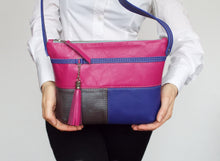 Load image into Gallery viewer, Magenta Purple Silver small crossbody
