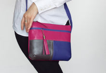 Load image into Gallery viewer, Magenta Purple Silver small crossbody
